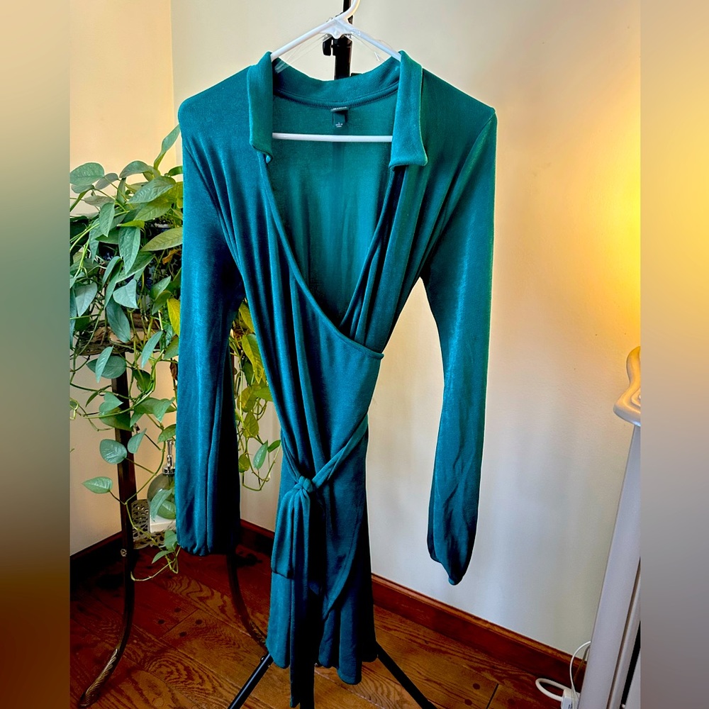 Wild Fable green wrap dress